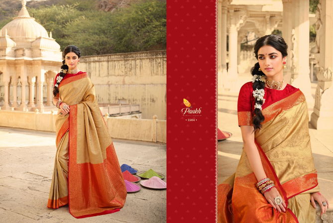 Pankh Sakshi Kanjiveram Heavy Silk Festive Wear Latest Designer Saree Collection